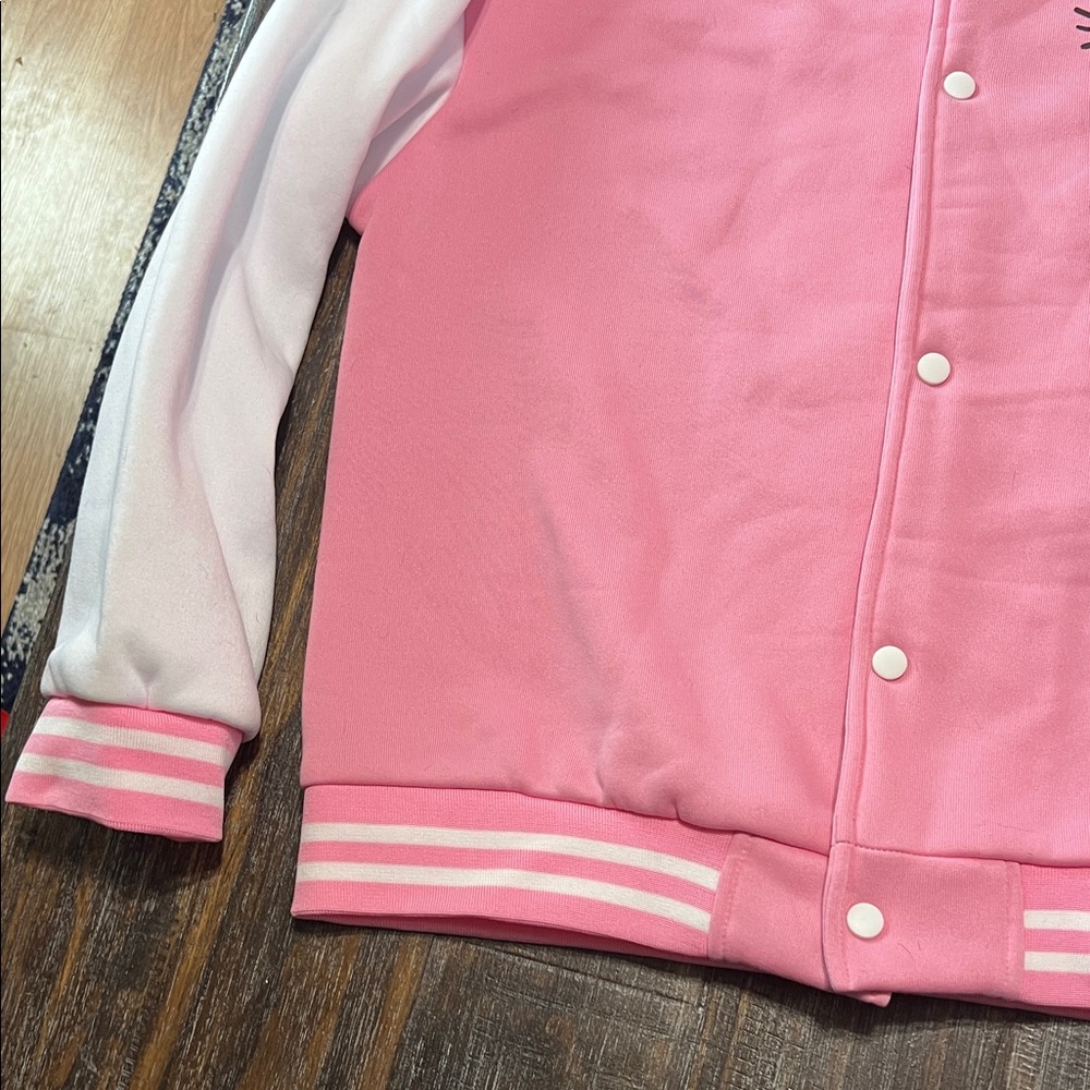 Pink and White Varsity Jacket - Picture 6 of 10
